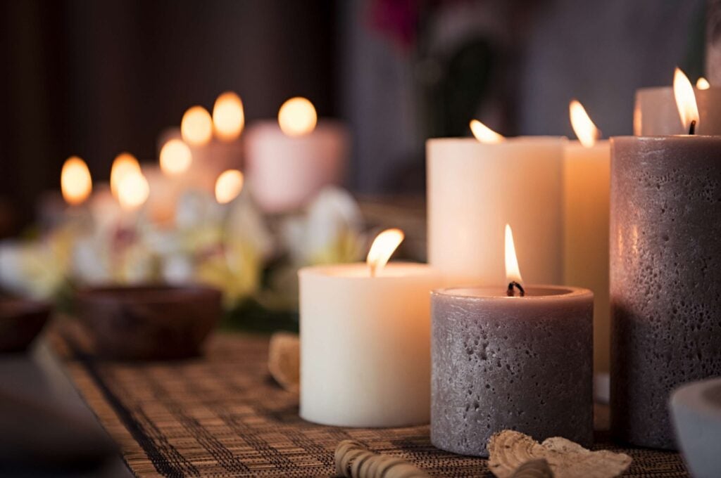 Burning candles