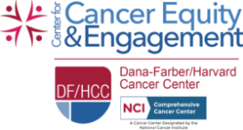 logo của DF/HCC Center for Cancer Equity and Engagement (Trung Tâm vì Sự Công Bằng và Cam Kết về Ung Thư DF/HCC)