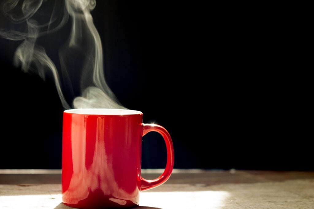 Mug of hot liquid