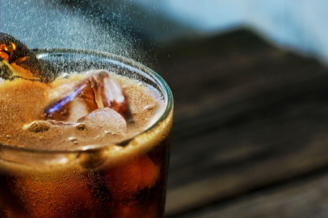 Close-up of a cola soft drink